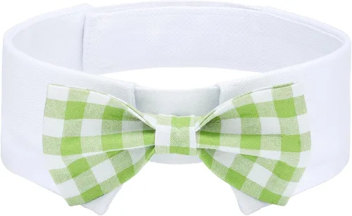 Miniatura 40 de Collar de esmoquin con moño para perro Segarty - Corbatín negro con corbata de cuello ajustable y hecha a mano en blanco para gatos y perros machos