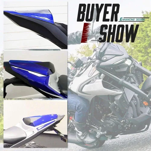 Miniatura 5 de Cubierta de asiento trasero de motocicleta para YZR-R3 2015-2024 YZF-R25 2013-2020 MT-03 2016-2020, cubierta de carenado para pasajero, color negro