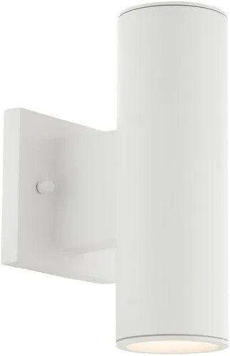 WAC Lighting, Cilindro LED doble arriba y abajo de la luz de pared interior o exterior 3000K en blanco