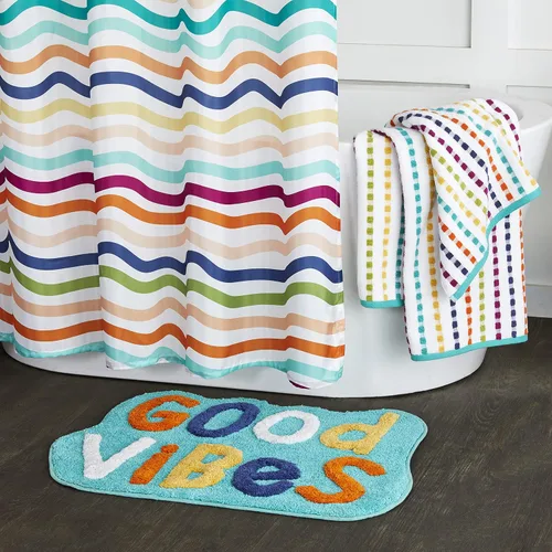 Miniatura 7 de SKL Home by Saturday Knight Ltd. - Alfombra Good Vibes, color verde azulado