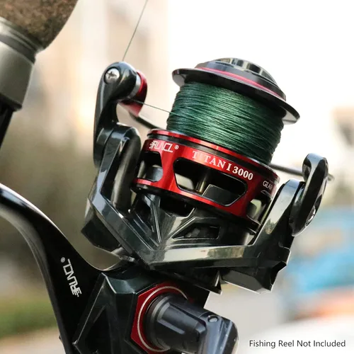 Miniatura 3 de RUNCL PowerBraid Línea de Pesca 4/8/9 Hebras, Línea de Pesca Trenzada 300/500/1000 Yardas - Tecnología de Tejido Sin Costuras, Tecnología de Verde
