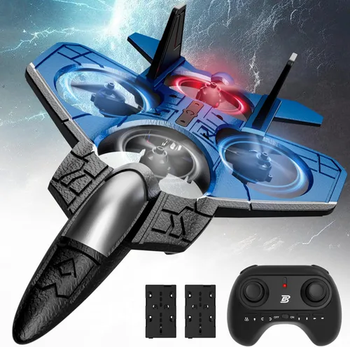 BEZGAR Avión RC丨F-22 Raptor Mini Avión, Avión a Chorro de Control Remoto Dron de Acrobacias, Listo para Volar Caza para Adultos y Niños Juguete con