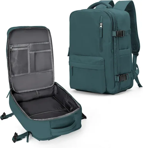 Miniatura 22 de VECAVE Mochila de mano para mujer, mochila de viaje grande aprobada por vuelo, impermeable de 14 pulgadas, mochila para laptop de negocios, mochila