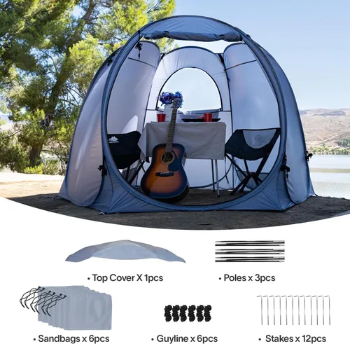 Miniatura 2 de Alvantor® Pop Up Screen Tent House Room Instant Outdoor Camping Canopy Sun Shelter Gazebo for Patio, Backyard & Deck, Privacy Tent(2-10 People