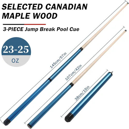 Miniatura 2 de Jump Break Stick Cue, Heavy Hitter Jump Break, 2/3 piezas de palo de piscina de 21 ~ 25 onzas