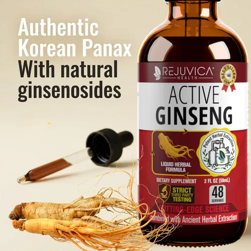 Miniatura 7 de Ginseng activo Panax rojo coreano con Ginsenósidos naturales - Solución líquida avanzada totalmente natural para una absorción 2 veces mayor - Apoya