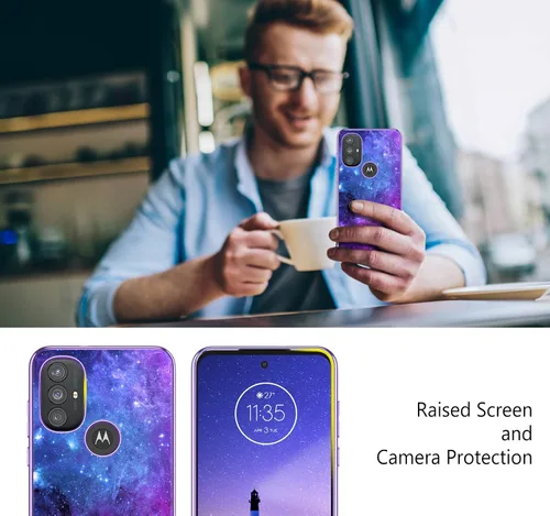 Miniatura 5 de GUAGUA Funda compatible con Motorola Moto G Power 2022 de 6.5 pulgadas, que brilla en la oscuridad, nebulosa espacial, delgada, antiarañazos