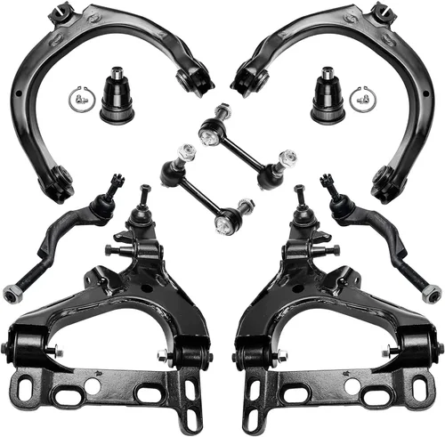 Miniatura 53 de Detroit Axle - Kit de suspensión frontal de 10 piezas para Jeep 2002-2004 Liberty, 2 brazos de control superiores con rótula 2 rótulas inferiores, 4
