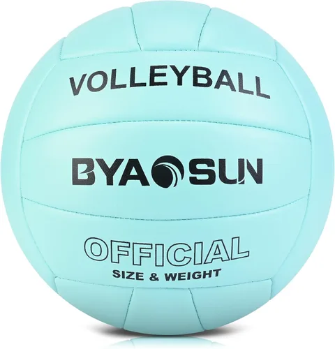 Soft Official Volleyball for Indoor Outdoor Beach, Size 5 Training Volleyball for Beginner Teenager Adult Azul