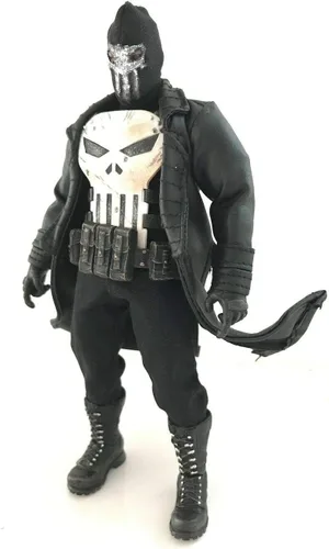 Miniatura 2 de Abrigo negro hecho a mano en miniatura a escala 1/12 para Marvel Legends Mezco Punisher Nick Fury Figura