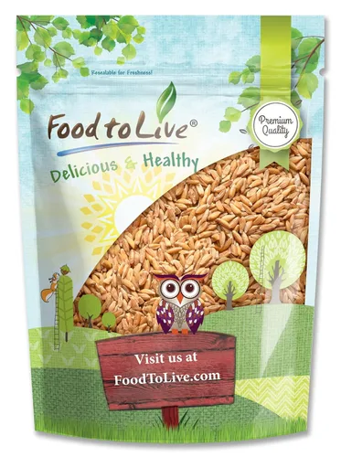 Food to Live Bayas de espelta, 1 libra, un nutritivo grano antiguo para cocinar, hornear o refrigerios saludables. Rico en fibra, proteínas y