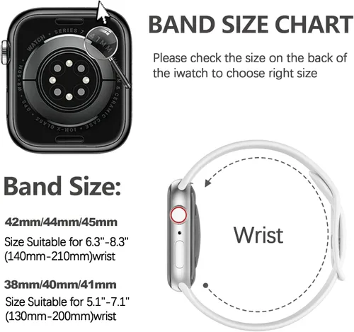 Miniatura 4 de Correa deportiva compatible con Apple Watch SE, correas de repuesto para Apple Watch SE de 1.49, 1.57, 1.61, 1.65, 1.73 y 1.77 pulgadas, correas