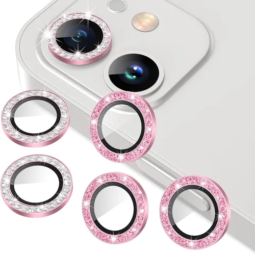 Miniatura 48 de AGVEE Paquete de 6 protectores de lente de cámara para iPhone 14 Pro de 6.1 pulgadas/14 Pro Max de 6.7 pulgadas, con diamantes brillantes y anillo