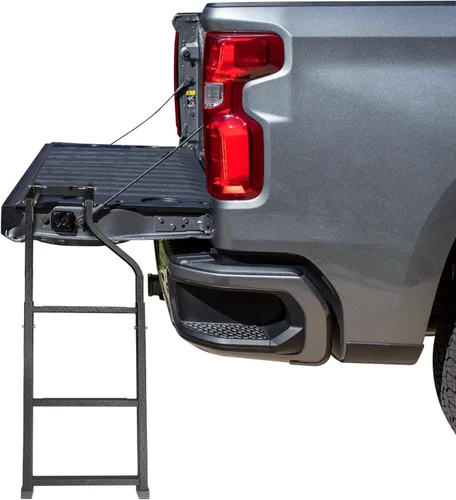 WeiSen Escalera plegable para puerta trasera de camioneta para camioneta, escalón de extensión universal con tornillos autoperforantes de acero