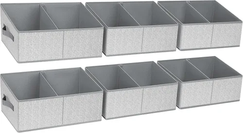 Miniatura 33 de DIMJ Contenedores de almacenamiento trapezoidales para ropa, 4 paquetes organizadores de armario y cestas de almacenamiento, cestas plegables