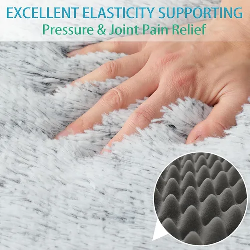 Miniatura 5 de Cama para perro, almohadilla para jaula de perro con funda extraíble lavable para mascotas, parte inferior antideslizante, camas ortopédicas Gris