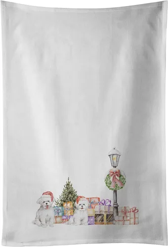 Miniatura 22 de Caroline's Treasures CK8100WTKT - Juego de 2 toallas de cocina con diseño de bulldog francés con diseño de país de las maravillas navideñas