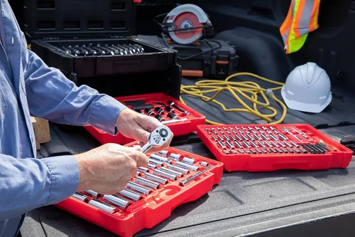 Miniatura 9 de Crescent CTK229C - Juego de herramientas manuales de mecánica de accionamiento de 229 piezas de 1/4", 3/8" y 1/2" con estuche de almacenamiento de 3