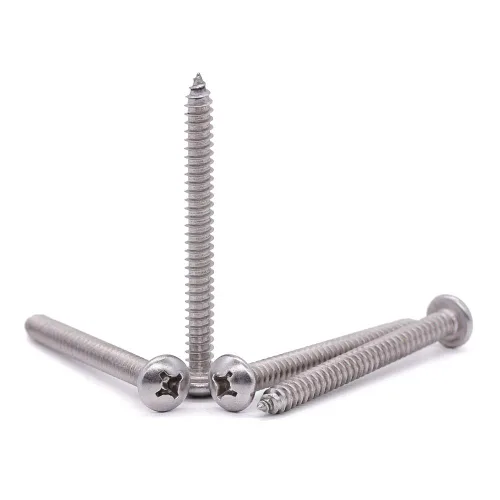 Miniatura 9 de Tornillos para chapa metálica de cabeza cilíndrica #4 x 1, acero inoxidable 304 18-8, cabeza Phillips, autorroscantes, resistentes a la corrosión