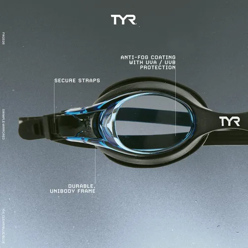 Miniatura 5 de TYR Gafas de natación Swimple para niños Negro/Azul