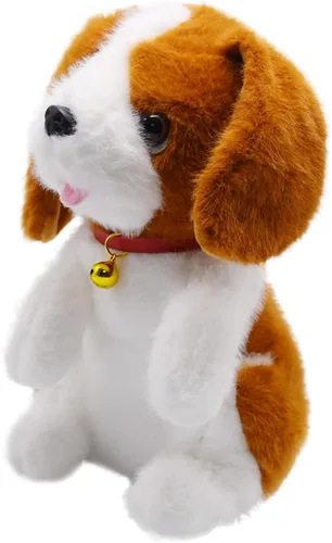 Miniatura 2 de Adorable animal de peluche de Beagle ultrasuave y esponjoso, peluche de perro pequeño con lengua rosa diminuta que asoma, regalos encantadores