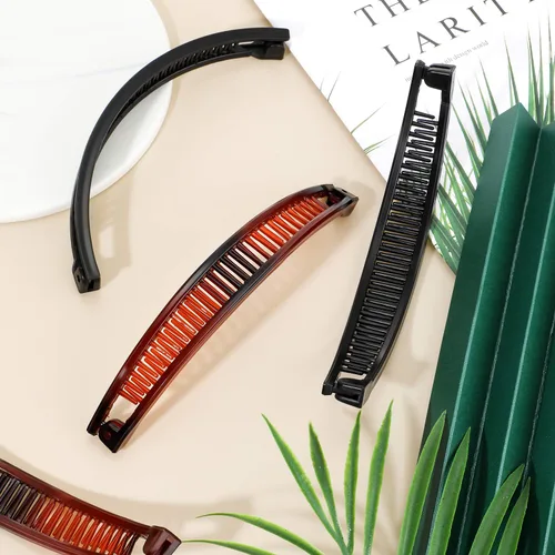 Miniatura 4 de WILLBOND 6 Piezas Pinzas de Plátano para Cabello Peines Sujetadores Pinzas Clásicas de Cabello con Forma de Banana Pinzas con Forma de Pez para Cola