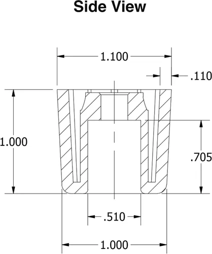 Miniatura 2 de 4 parachoques grandes extra altos #2-1 pulgada de alto x 1.10 pulgadas de ancho, hechos en Estados Unidos, resistentes y sin marcas para muebles