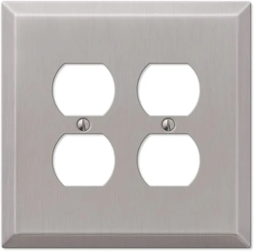 Miniatura 11 de Colester Direct - Placa de pared de níquel satinado para interruptor de pared, cubierta de tomacorriente GFI, acabado mate de níquel satinado