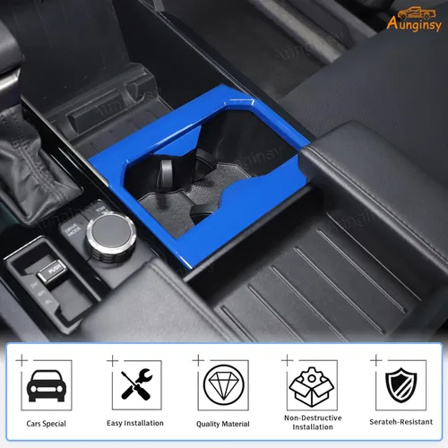 Miniatura 5 de Aunginsy Soporte para reposabrazos central de asiento delantero, cubierta de marco de taza compatible con Toyota Tundra/Sequoia 2022-2025