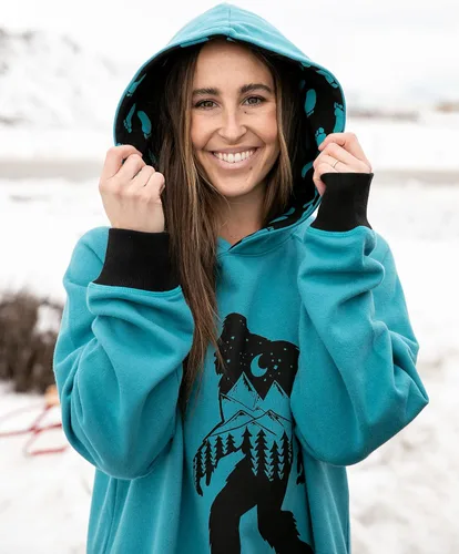 Miniatura 44 de Lazy One Sudadera con capucha de gran tamaño, ropa de dormir cómoda, vestido de suéter para mujer
