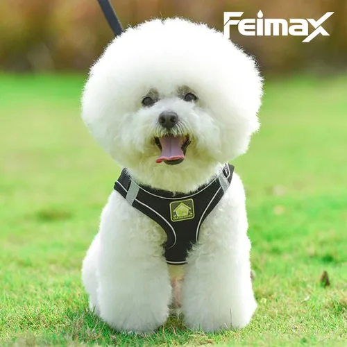Miniatura 4 de FEimaX Juego de arnés y correa para perro, sin tirones, transpirable, chaleco de arnés de malla suave para cachorro, arnés reflectante ajustable