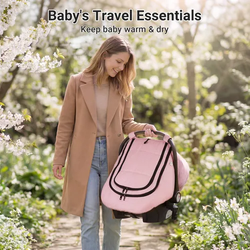 Miniatura 7 de Rquite Funda de asiento de automóvil para bebé, fundas de asiento de automóvil de invierno para niño y niña, funda impermeable para asiento