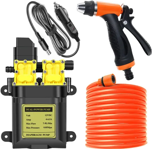 UltriumPro - Lavadora a presión de 12 V, lavadora a presión portátil de 130 PSI con manguera de 20 pies, lavadora eléctrica portátil para