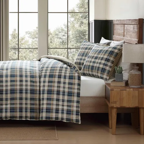 Miniatura 6 de Eddie Bauer - Juego de edredón tamaño Queen, ropa de cama reversible de algodón con fundas a juego, decoración del hogar para todas las estaciones