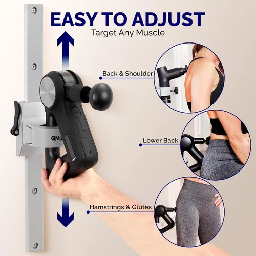 Miniatura 5 de Soporte para pistola de masaje y soporte de pared, manos libres para recuperación muscular de cuerpo completo, soporte de montaje en pared