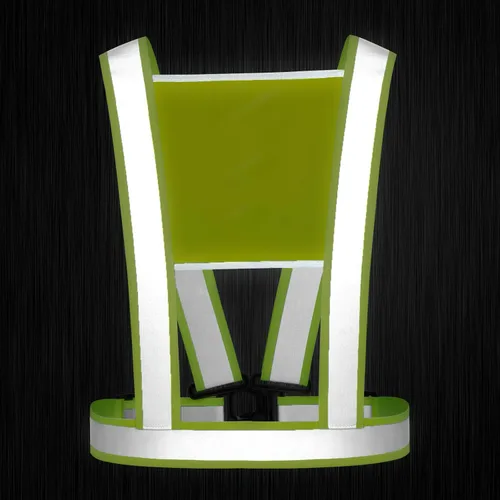 Miniatura 4 de Chaleco de seguridad personalizado correas ligero ajustable de alta visibilidad reflectante chaleco de seguridad construcción exterior Amarillo-b