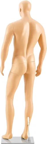Miniatura 5 de Maniquí masculino de cuerpo completo de 72.8 pulgadas, modelo de cuerpo humano realista, maniquí de exhibición de estilo brasileño con brazos