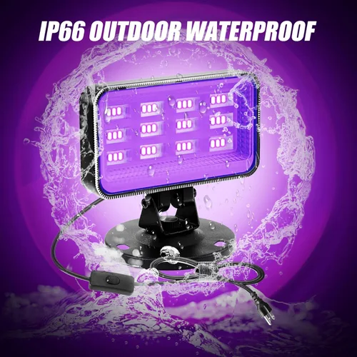 Miniatura 5 de Luces negras de 30 W para fiesta brillante, luz LED de alta potencia para exteriores, luz de inundación, luz negra impermeable IP66, foco de luz