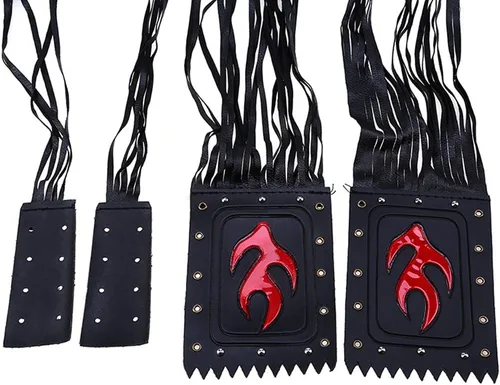 Miniatura 8 de Paquete de 2 correas universales para manillar de motocicleta de 19 pulgadas de largo, con flecos, para Harley para Yamaha y Kawasaki, paquete de 2