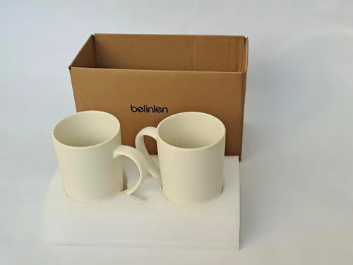 Miniatura 9 de Paquete de 2 tazas de café de 16 onzas, taza de cerámica blanca pura, simple, grande, alta, de cerámica, para té con leche, taza de café con asa