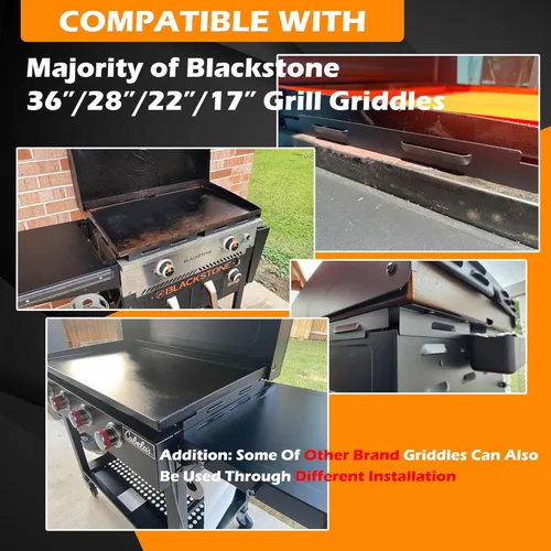 Miniatura 5 de Protección contra el viento para parrilla Blackstone de 36 pulgadas, pantallas magnéticas contra el viento, accesorios para parrilla Blackstone