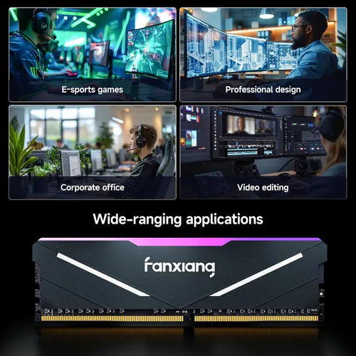 Miniatura 5 de fanxiang RGB DDR4 RAM 32 GB (2 x 16 GB) 3200 MHz CL16 V1.35, Memoria para sobreaceleración de máquinas de juego de escritorio, Compatible con Intel