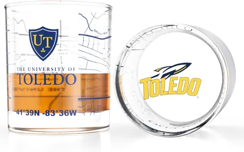 Miniatura 38 de Greenline Goods – Vasos de Whiskey de la Universidad Estatal de Michigan Spartans (Set de 2), 10 oz – Logo de Color Completo + Mapa del Campus