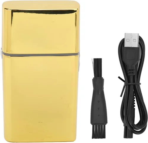 Miniatura 7 de RTLR Afeitadora multifuncional, potente afeitadora eléctrica portátil con bajo ruido, carga USB, oro