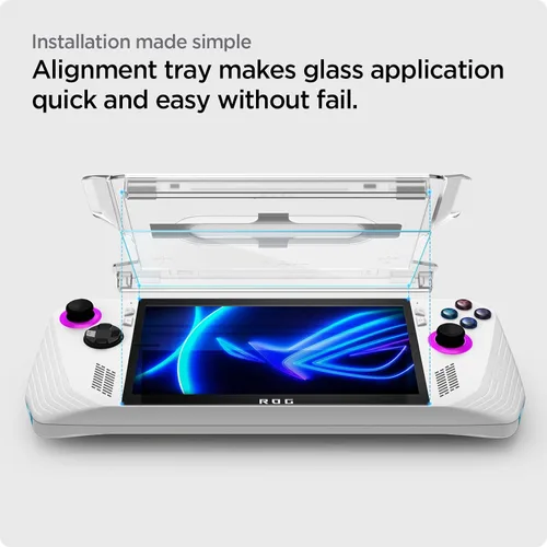 Miniatura 3 de Protector de pantalla de vidrio templado Spigen [GlasTR EZ FIT] diseñado para ASUS ROG Ally