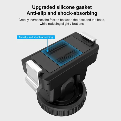 Miniatura 5 de PULUZ Soporte de montaje rápido para DJI Osmo Action 5 Pro/4/3, zapata fría con agujero de tornillo de 1/4 pulgadas y ajuste de inclinación de 75°