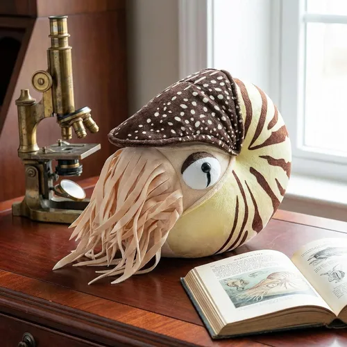 Miniatura 11 de Nautilus - Animal de peluche realista de Nautilus, juguete realista de Nautilus de 8 pulgadas, peluche suave de criaturas marinas modelo Nautilus