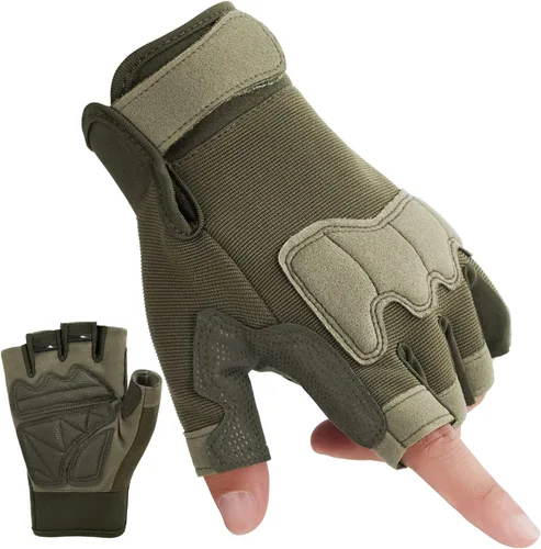 Miniatura 10 de Guantes sin dedos Fioretto para Airsoft, tiro, medio dedo, caza, senderismo, ciclismo, conducción, motocicleta, escalada, guantes de trabajo M210603