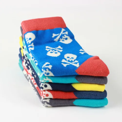 Miniatura 9 de COTTON DAY Kids Boys Fun Novelty Socks Colorful Pattern Design Shark Scull Robot Dinosaur