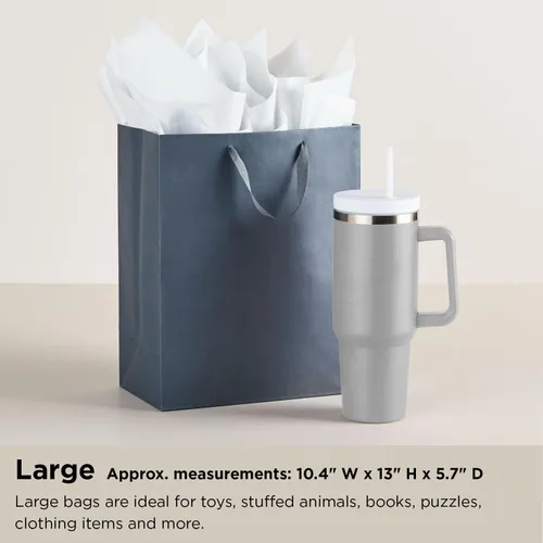 Miniatura 8 de Hallmark - Bolsa de regalo grande insignia con papel de seda (lazo rojo)